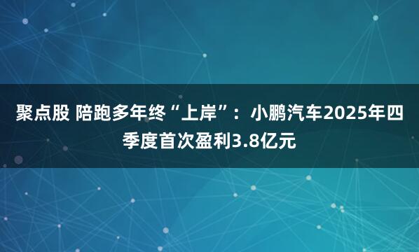 聚点股 陪跑多年终“上岸”：小鹏汽车2025年四季度首次盈利3.8亿元